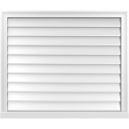 Ekena Millwork Vertical Surface Mount PVC Gable Vent w/ 2"W x 2"H , Brickmould Sill Frame, 38"W x 32"H GVPVE38X3203SN